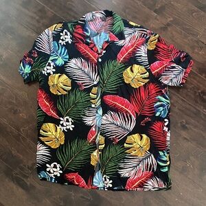 Tropical Print Men's Shirt
